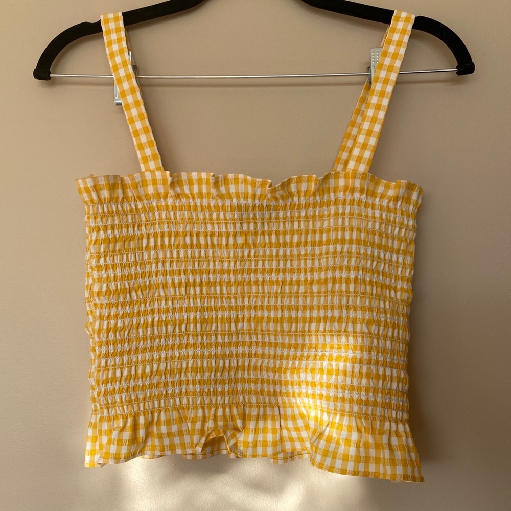 Butter Yellow Gingham Top from Opening Ceremony